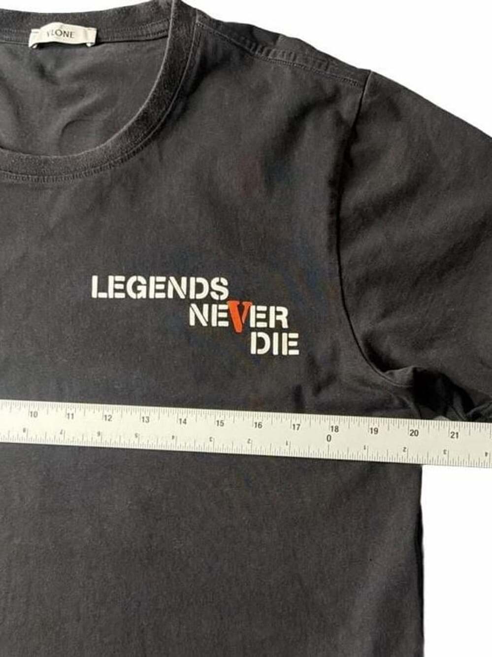 VLONE Legends Never Die T-Shirt Black Size XXL - Picture 5 of 10
